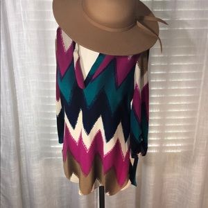 Chevron V- Neck Shirt